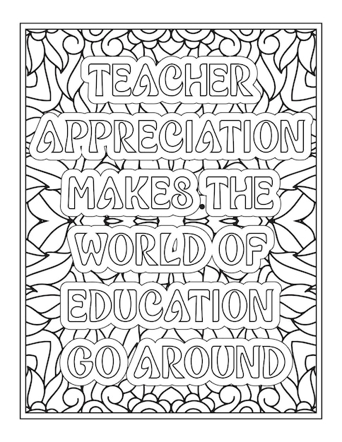 Teacher Quotes Coloring Pages For Adult Coloring Book