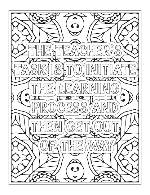 Teacher quotes coloring pages for adult coloring book