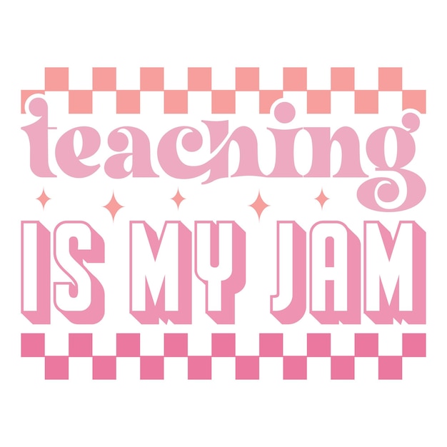 teacher retro svg design and digital download