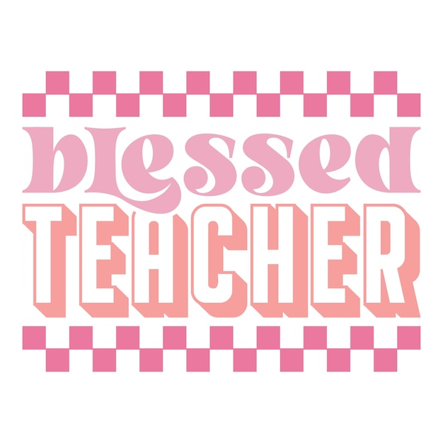 teacher retro svg design and digital download