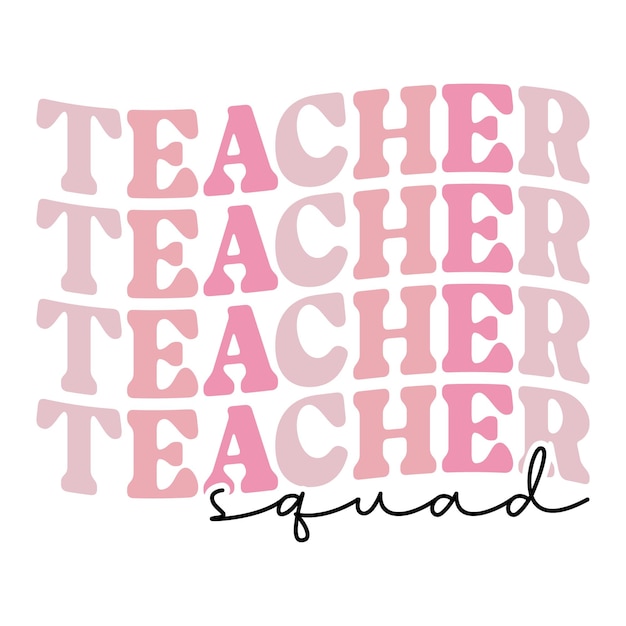 teacher retro svg design file