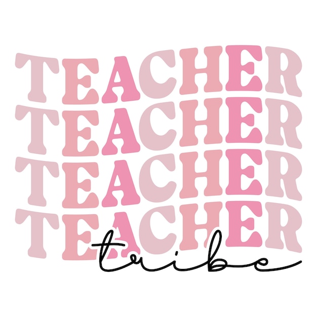 teacher retro svg design file