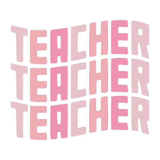 teacher retro svg design file