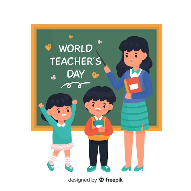 Teacher's day event cartoon