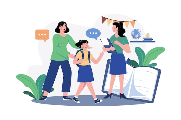 teacher's day illustration concept a flat illustration isolated on white background