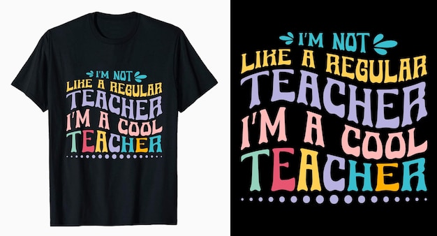 Teacher's day typography tshirt design