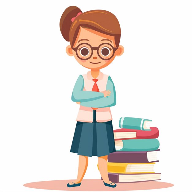 teacher school education illustration classroom knowledge happy design concept student vec