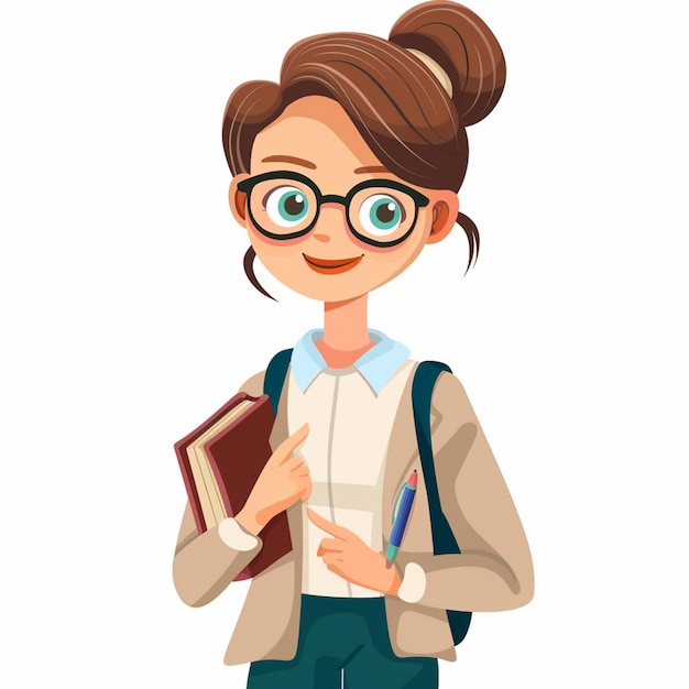 teacher school education illustration classroom knowledge happy design concept student vec