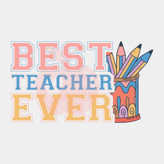 Vector teacher sublimation design bundle