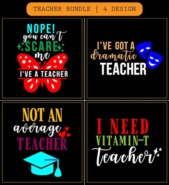 Vector teacher svg bundle teacher svg file teacher svg cricut teacher typography vector design