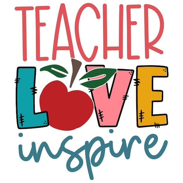 Teacher SVG Tshirt Ontwerp sjabloon