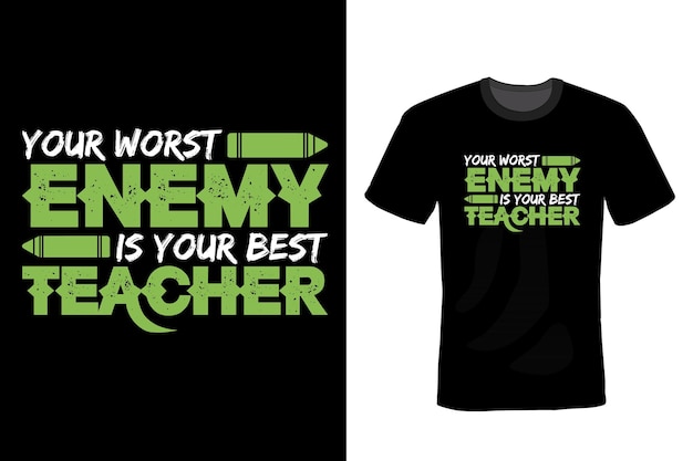 Учитель футболки дизайн типографии винтаж