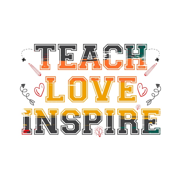 Vector teacher t-shirt design