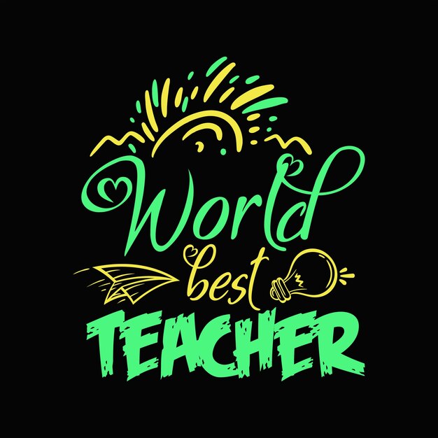 Vector teacher t-shirt design