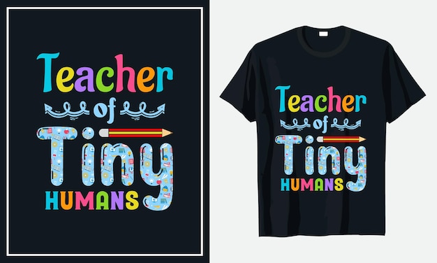 Vector teacher tshirt design premium vector