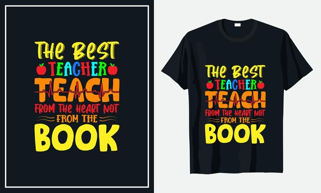 Vector teacher tshirt design premium vector