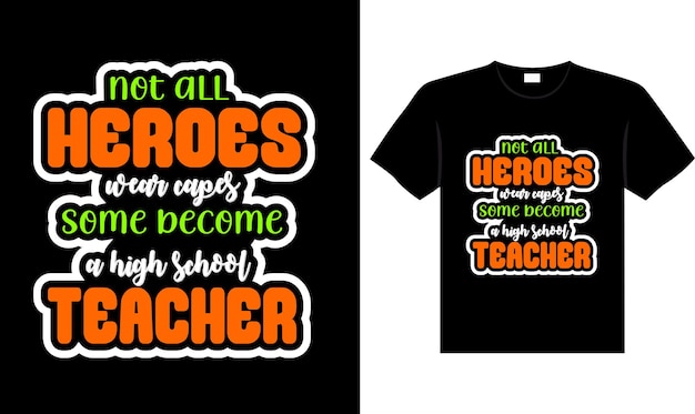 Vector teacher vintage colorful lettering typography t-shirt design