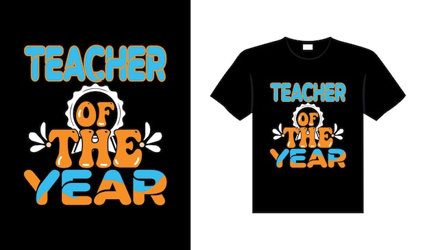 Teacher vintage colorful lettering typography T-shirt design