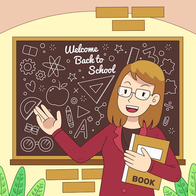 Teacher welcomes back to school