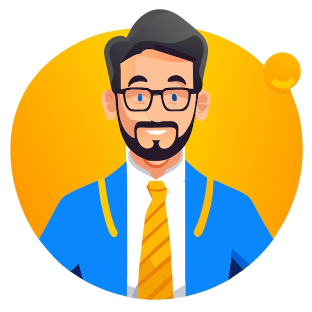 teacher with full shirt vector illustration