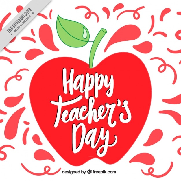 Teachers day background with apple