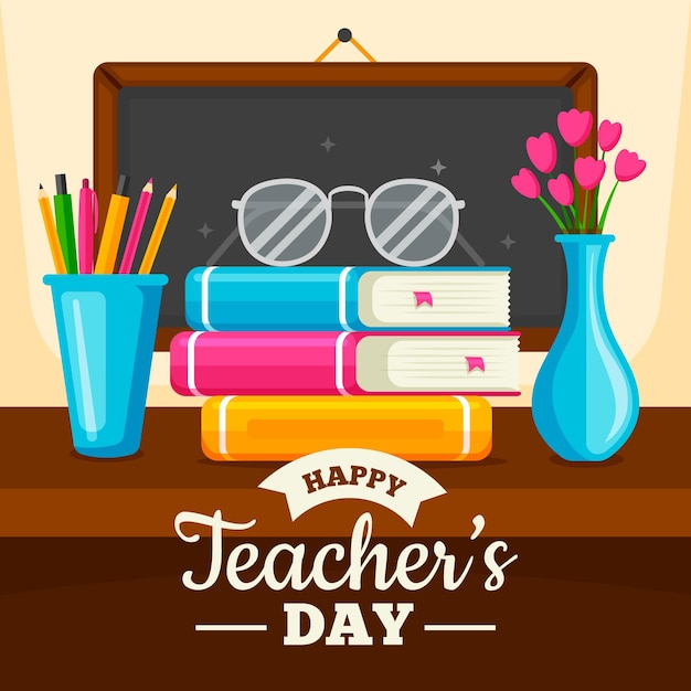 Vector teachers' day illustration