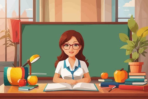 Vector teachers day illustration