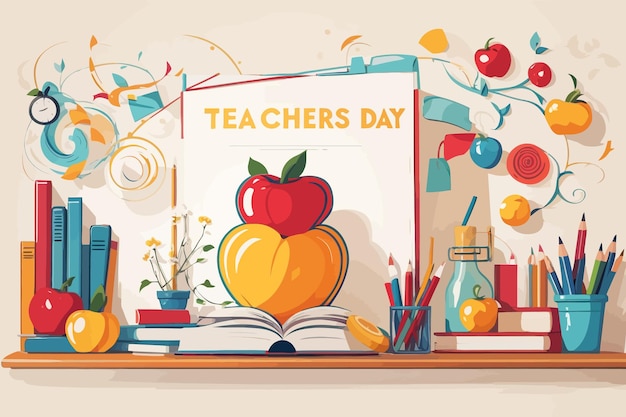 Teachers day illustration