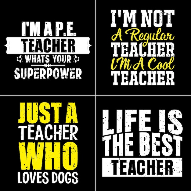 Vector teachers day lettering t-shirt design