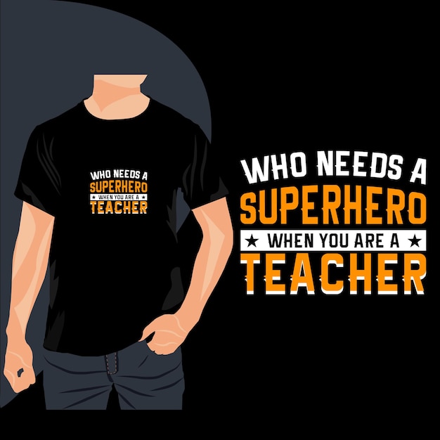 teachers day t shirt design typography