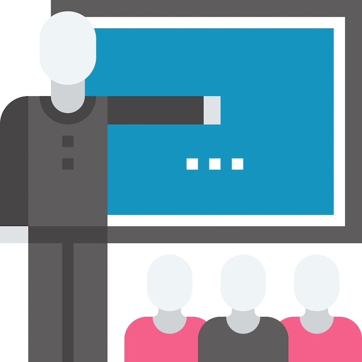 Vector teaching flat vector web icon