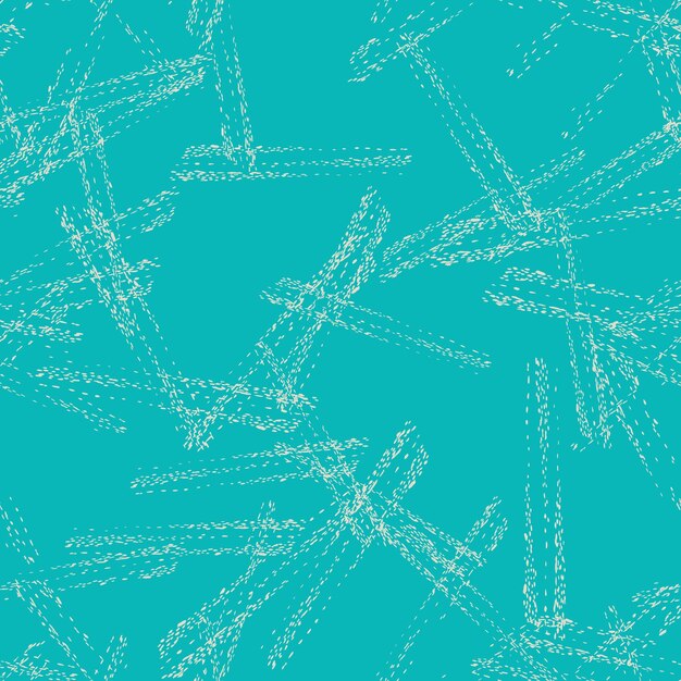 Vector teal and white vector seamless check pattern. allover pattern. ink grunge grid. hand drawn seamless check pattern. graphic background with ethnic tartan. seamless check pattern background.