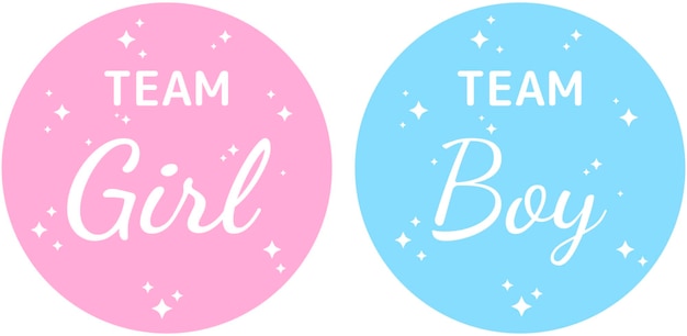성별 공개 파티 베이비 샤워 스티커에 대한 팀 소년과 팀 소녀 초대 배너에 적합