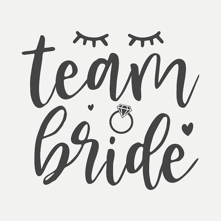 Vector team bruid