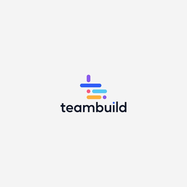 team build logo design vector
