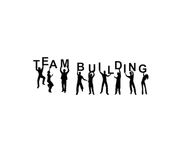Концепция тимбилдинга Группа людей собирается и работает вместе, чтобы получить хорошие бизнес-результаты Идея