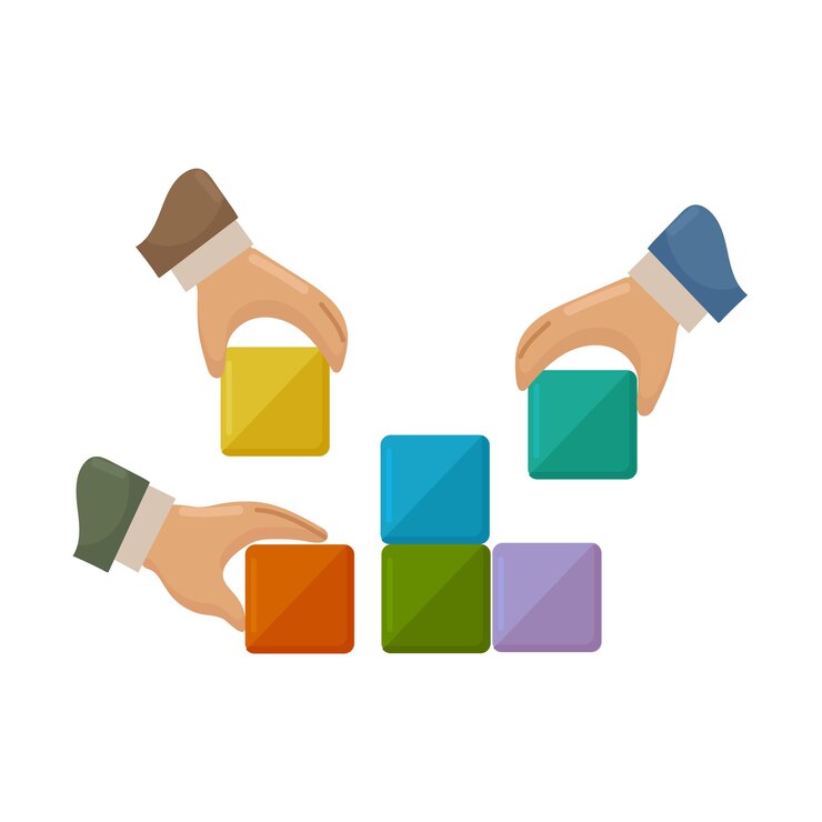 Vector team building icon clipart avatar logotype isolated vector illustration