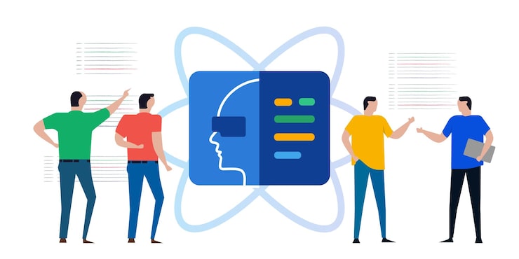 Вектор команда разработчиков программного обеспечения программистов кодирования виртуальной реальности дополненной системы мета-верса