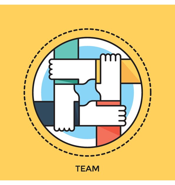Vector team flat vector icon