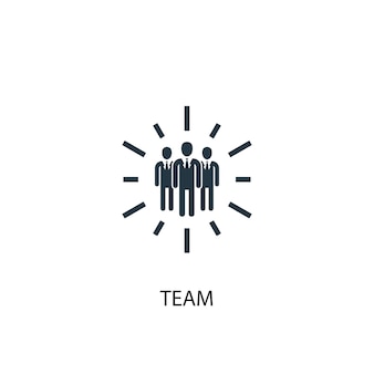 Icona della squadra. illustrazione semplice dell'elemento. disegno di simbolo del concetto di squadra. può essere utilizzato per web e mobile.