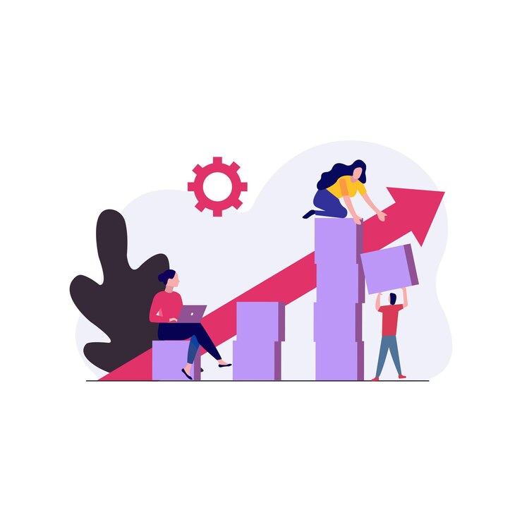Vector the team is working on a business graph
