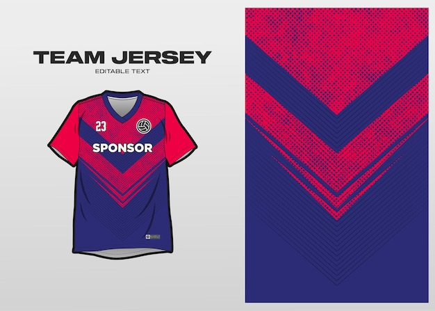 Team jersey with red grunge pattern