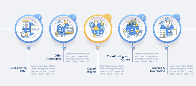 팀 합류 프로세스 원 infographic 템플릿