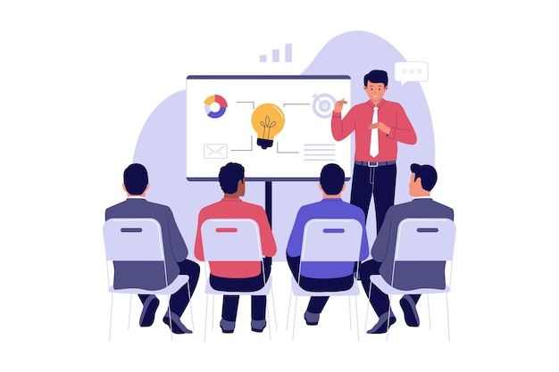 team pitching idea to investors