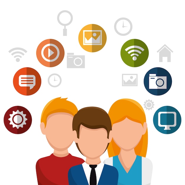 team sociale netwerk mensen