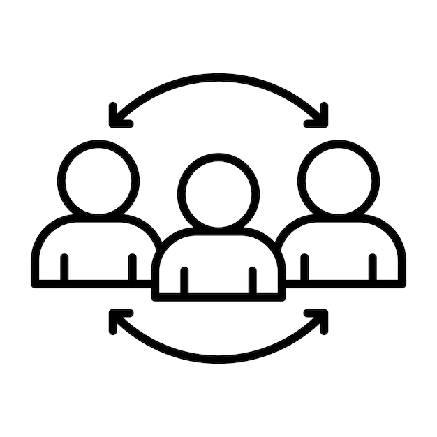 Team Space Line-illustratie