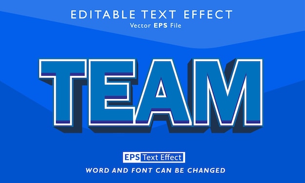 Team text effect