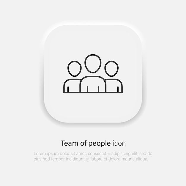 Team van mensen vector pictogram Teamwerk zakelijk partnerschap symbool geïsoleerd Vector EPS 10