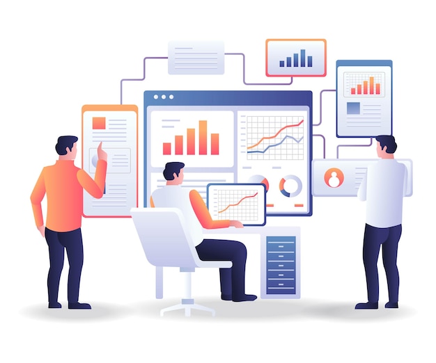 Schermata di analisi della società di investimento con vista team