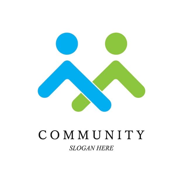 Team werk logo sjabloon Concept van gemeenschap vriendschap eenheid vectorillustratie